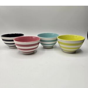 "Get The Scoop" Ice Cream Bowls Set Of 4 Hand Painted By Thirty-One